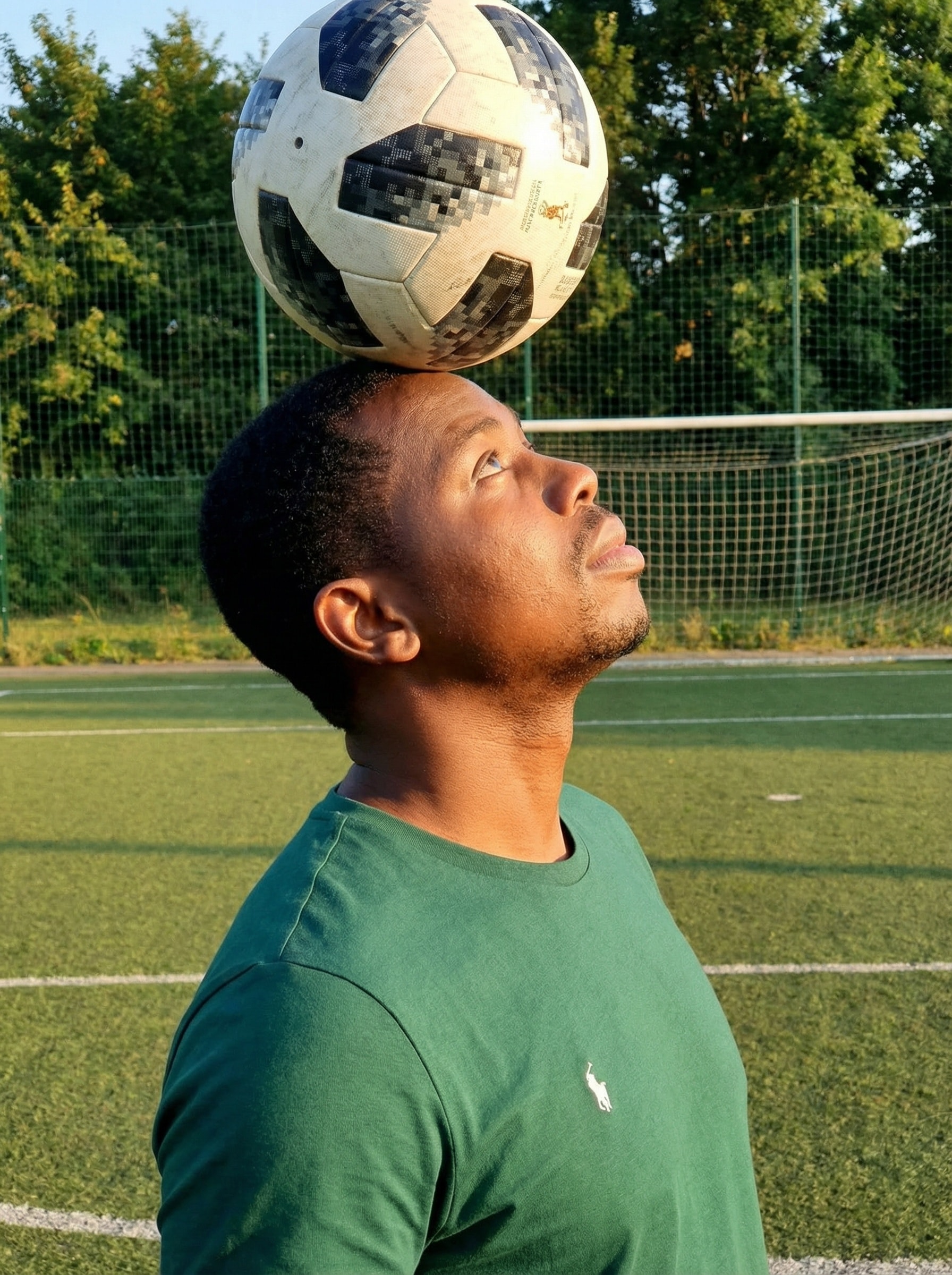 Football action portrait